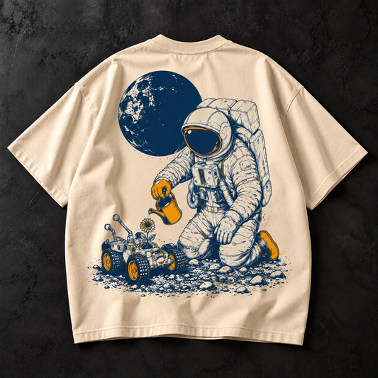 Just Need Some Space Oversized T-Shirt – Beige