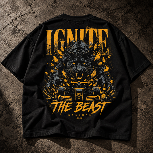 Ignite The Beast Oversized T-Shirt – Black