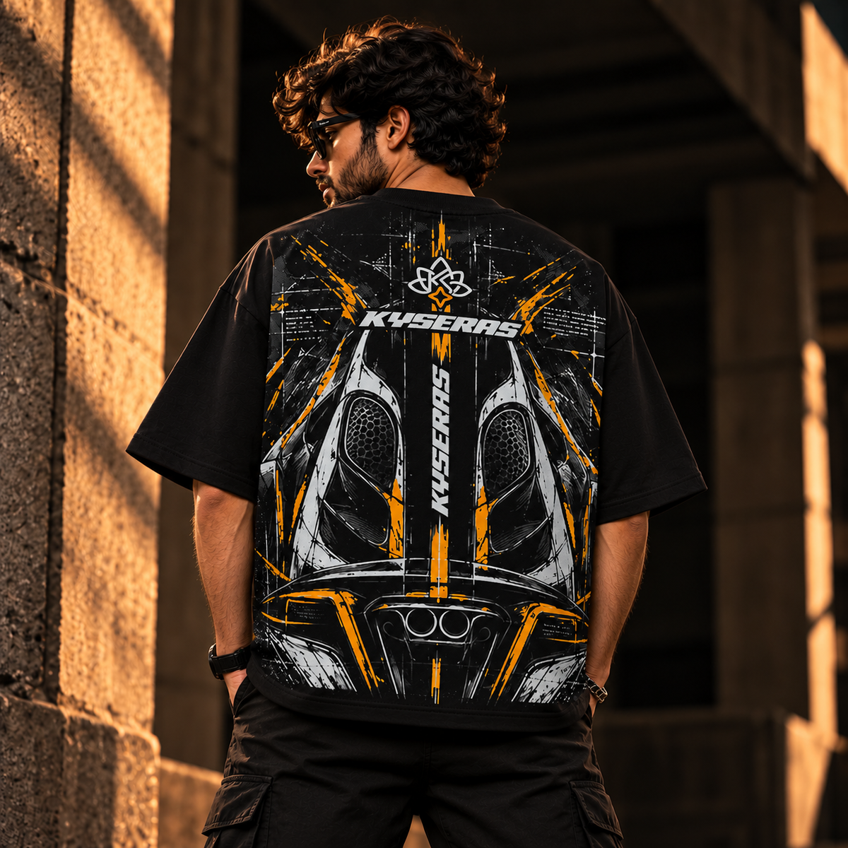 Art in Motion Oversized T-Shirt – Black