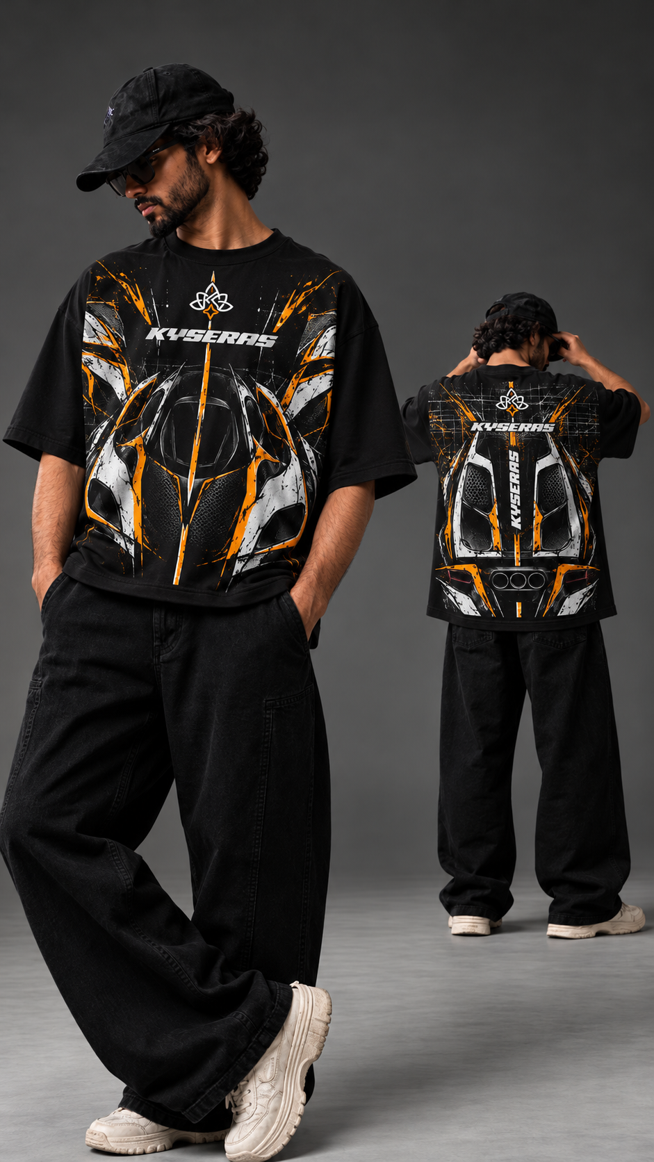 Art in Motion Oversized T-Shirt – Black