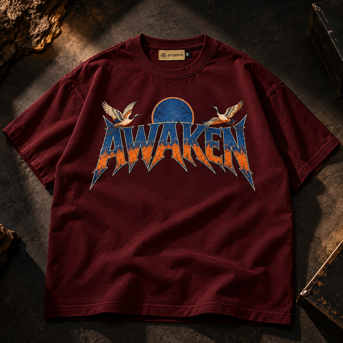 Awaken Oversized T-Shirt – Wine
