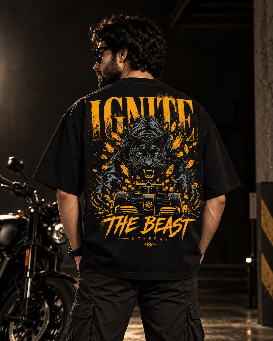 Ignite The Beast Oversized T-Shirt – Black