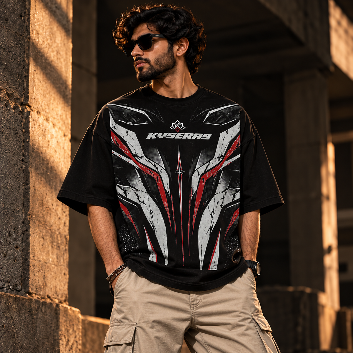Redline Oversized T-Shirt – Black