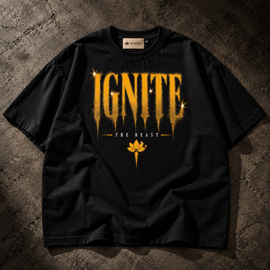 Ignite The Beast Oversized T-Shirt – Black
