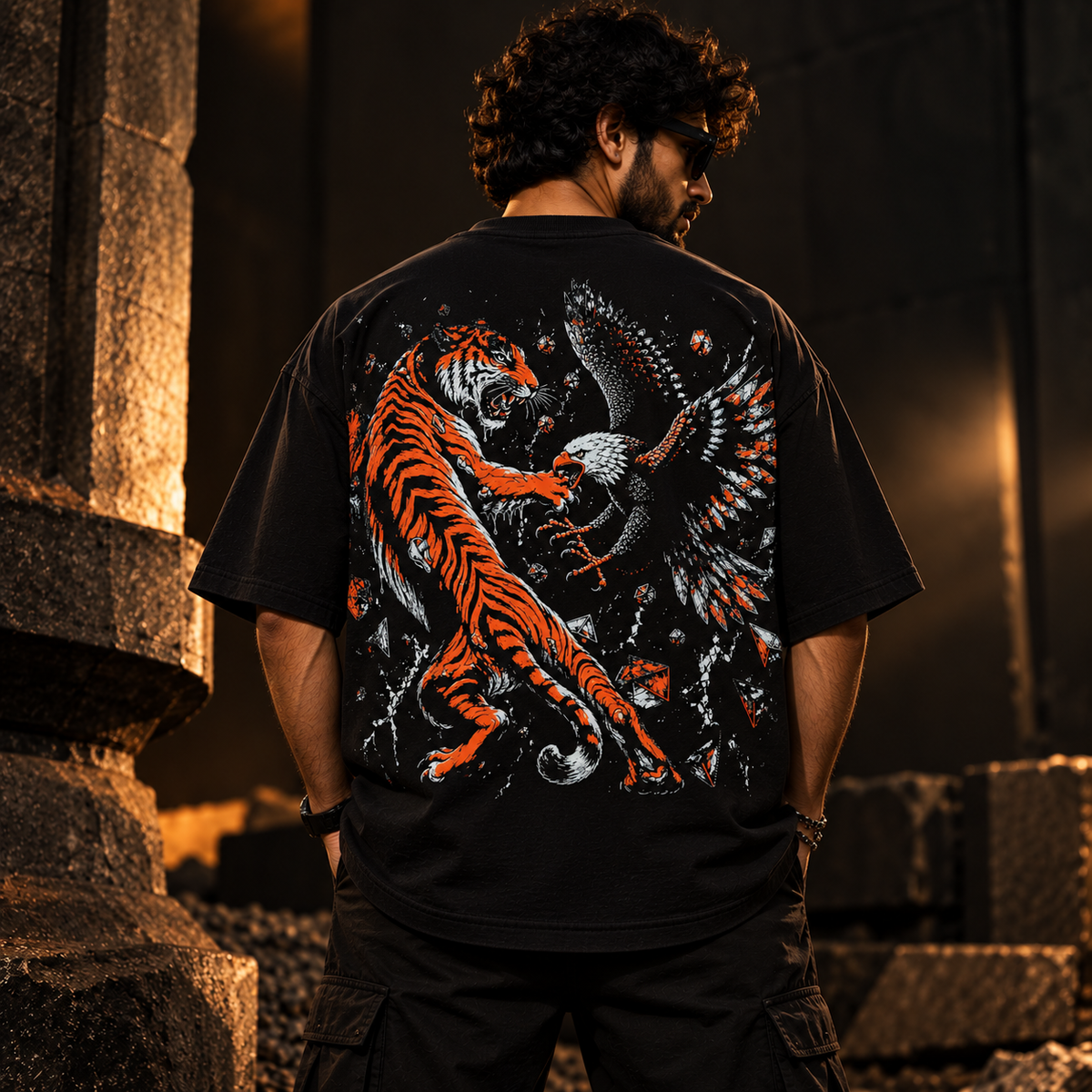 Soar vs Roar Oversized T-Shirt – Black